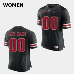 Women's Ohio State Buckeyes #00 Customized Black Nike NCAA College Football Jersey Super Deals JRF0544EL